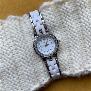 Anne Klein Dial Steel & White Ceramic Ladies Watch
